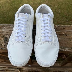 Vans Old Skool White Leather
